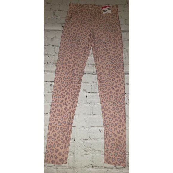 NWT Flirtitude Active Jr's Size Small Leggings Rose Cheetah Print - Picture 1 of 2